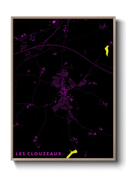 Une affiche de carte sur Les Clouzeaux