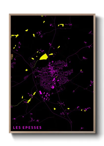 Une affiche de carte sur Les Epesses