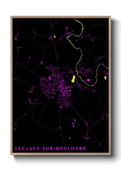 Une affiche de carte sur Les Lucs-sur-Boulogne