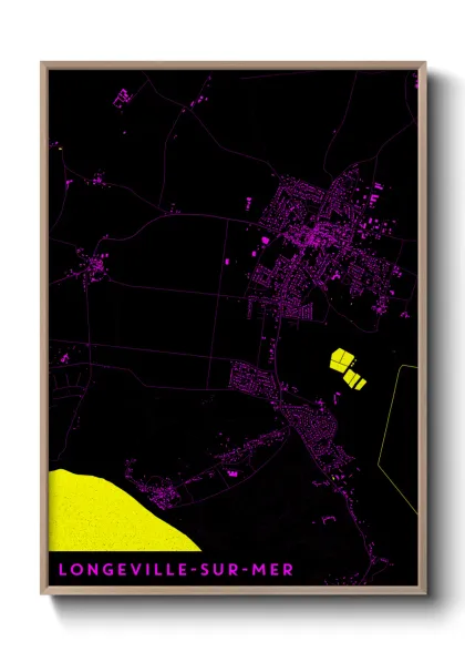 Une affiche de carte sur Longeville-sur-Mer