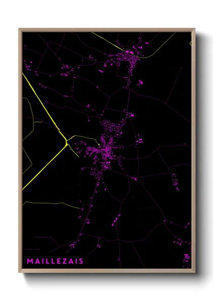 Une affiche de carte sur Maillezais