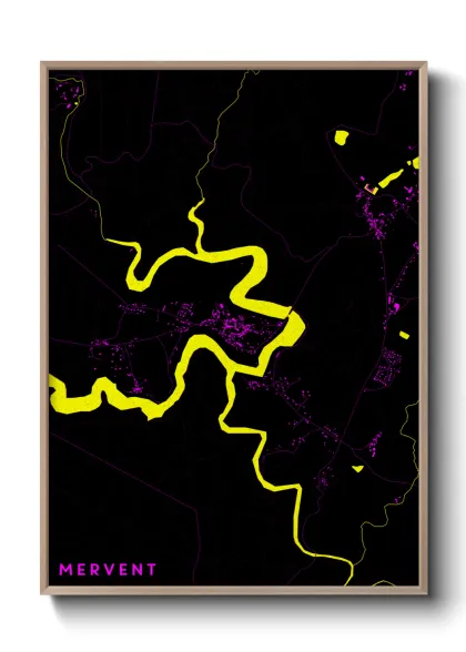 Une affiche de carte sur Mervent