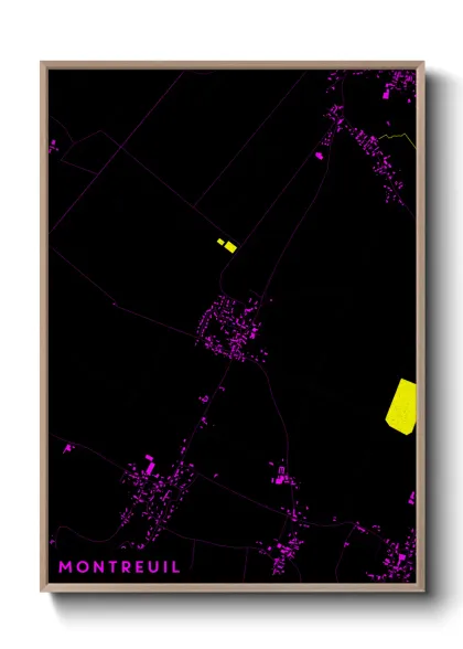 Une affiche de carte sur Montreuil