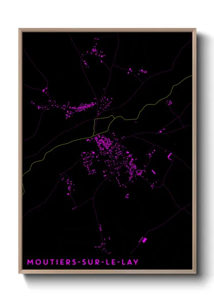 Une affiche de carte sur Moutiers-sur-le-Lay
