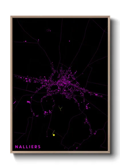 Une affiche de carte sur Nalliers