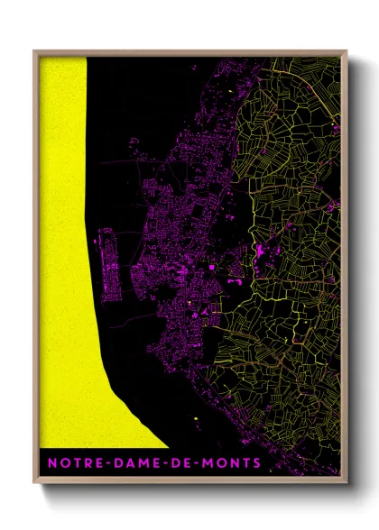 Une affiche de carte sur Notre-Dame-de-Monts