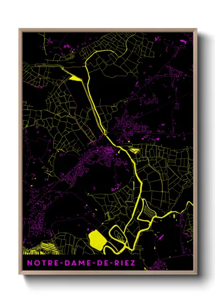 Une affiche de carte sur Notre-Dame-de-Riez