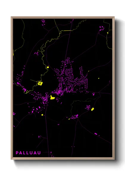 Une affiche de carte sur Palluau