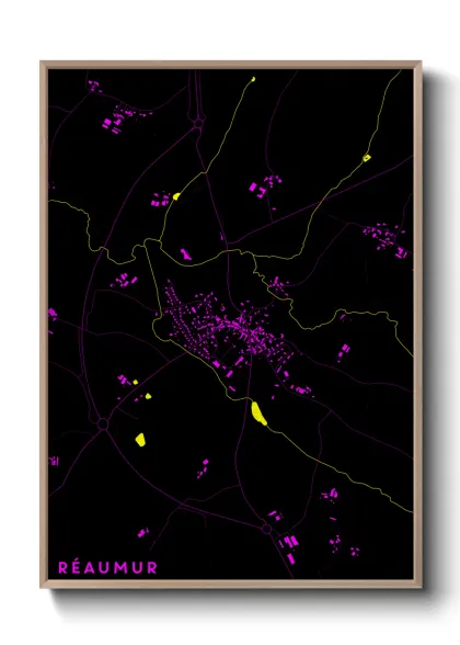 Une affiche de carte sur Réaumur
