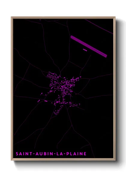 Une affiche de carte sur Saint-Aubin-la-Plaine