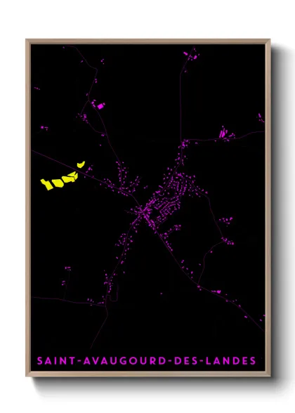 Une affiche de carte sur Saint-Avaugourd-des-Landes