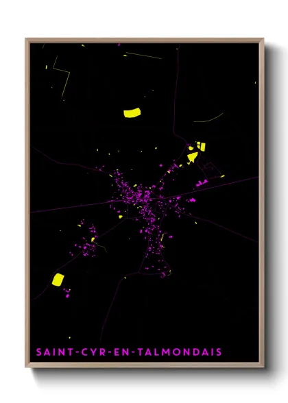 Une affiche de carte sur Saint-Cyr-en-Talmondais