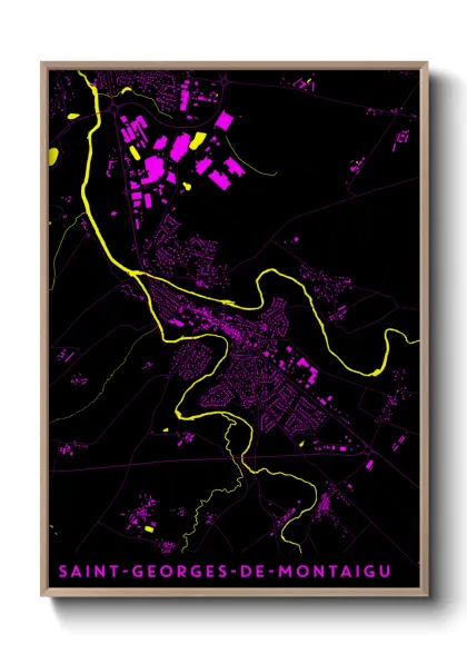 Une affiche de carte sur Saint-Georges-de-Montaigu