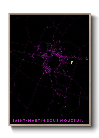 Une affiche de carte sur Saint-Martin sous Mouzeuil