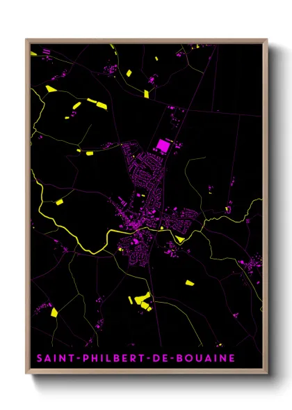 Une affiche de carte sur Saint-Philbert-de-Bouaine