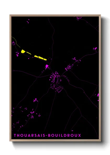 Une affiche de carte sur Thouarsais-Bouildroux