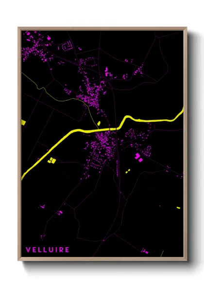 Une affiche de carte sur Velluire