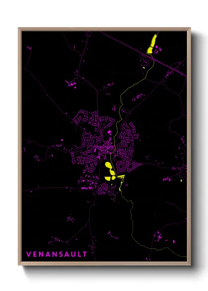 Une affiche de carte sur Venansault