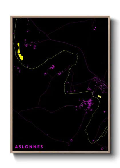 Une affiche de carte sur Aslonnes