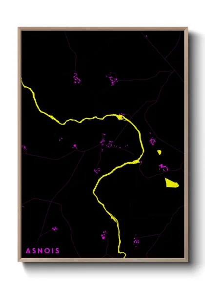 Une affiche de carte sur Asnois