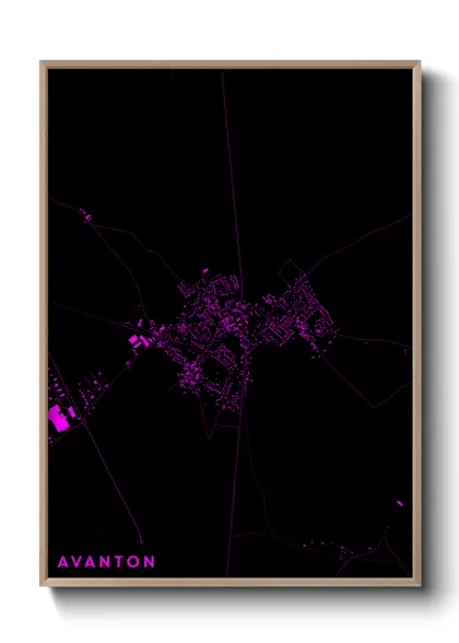 Une affiche de carte sur Avanton