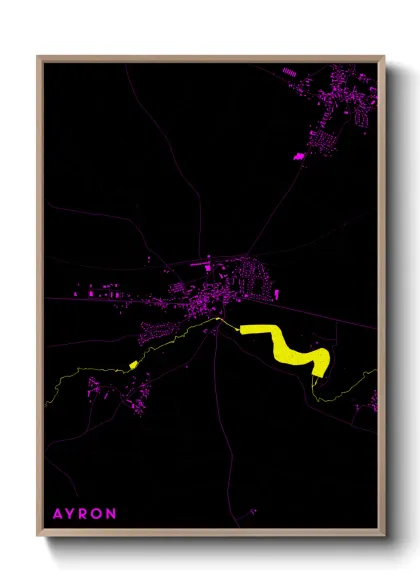 Une affiche de carte sur Ayron