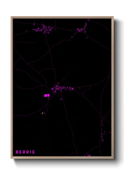 Une affiche de carte sur Berrie