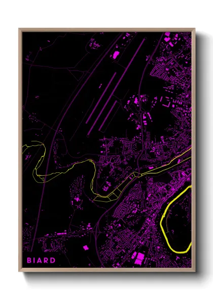 Une affiche de carte sur Biard