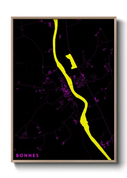 Une affiche de carte sur Bonnes