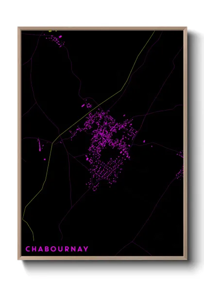 Une affiche de carte sur Chabournay