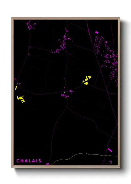 Une affiche de carte sur Chalais