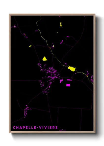 Une affiche de carte sur Chapelle-Viviers