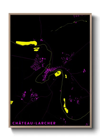 Une affiche de carte sur Château-Larcher