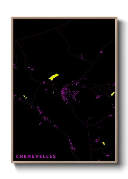 Une affiche de carte sur Chenevelles