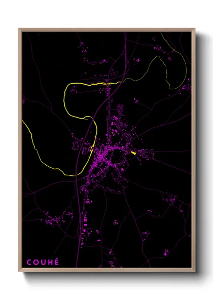 Une affiche de carte sur Couhé
