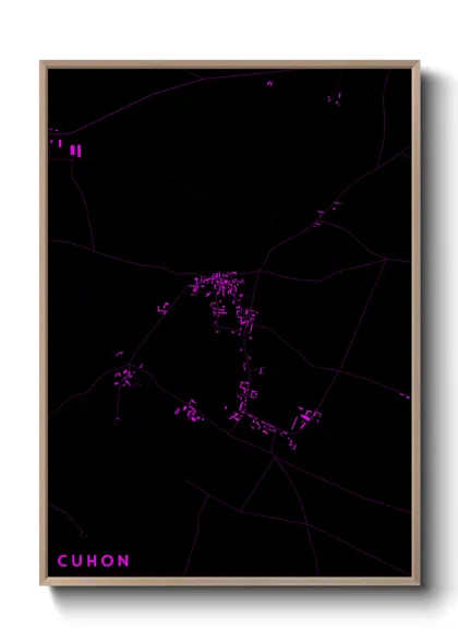 Une affiche de carte sur Cuhon