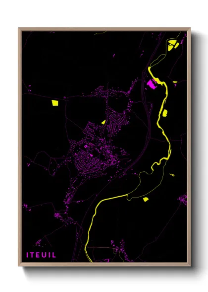 Une affiche de carte sur Iteuil
