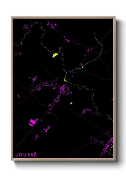 Une affiche de carte sur Joussé