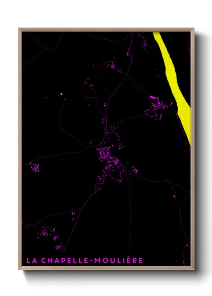 Une affiche de carte sur La Chapelle-Moulière