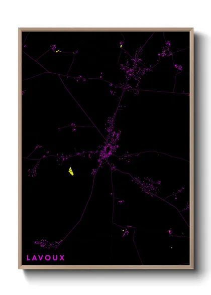 Une affiche de carte sur Lavoux