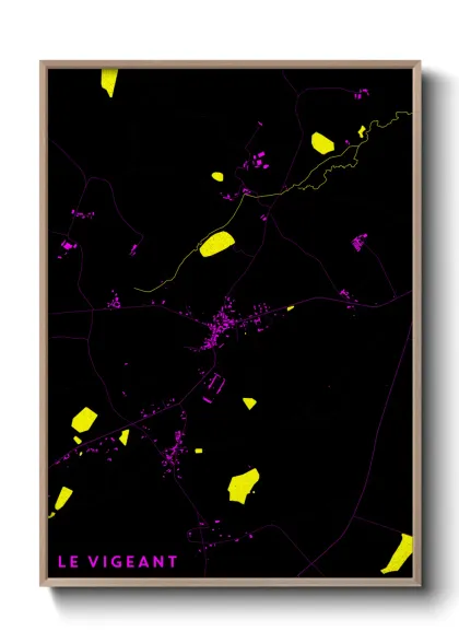 Une affiche de carte sur Le Vigeant