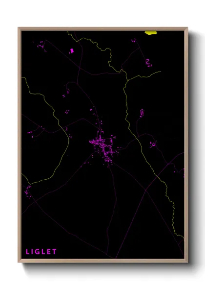 Une affiche de carte sur Liglet