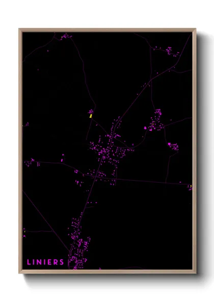 Une affiche de carte sur Liniers