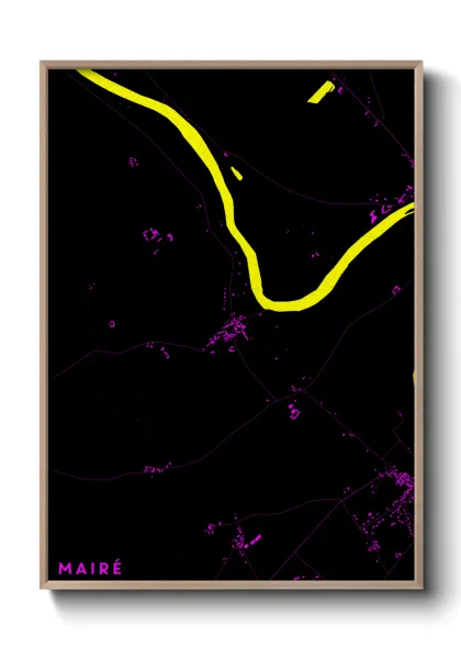 Une affiche de carte sur Mairé