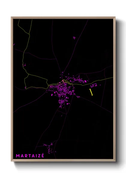 Une affiche de carte sur Martaizé