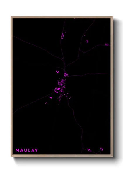 Une affiche de carte sur Maulay