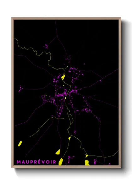 Une affiche de carte sur Mauprévoir