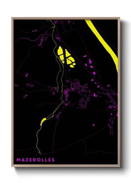 Une affiche de carte sur Mazerolles