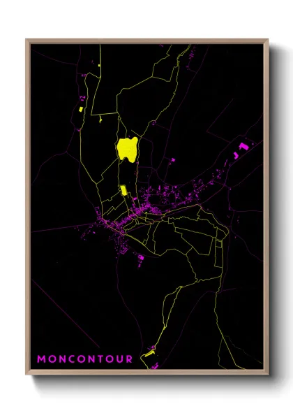 Une affiche de carte sur Moncontour