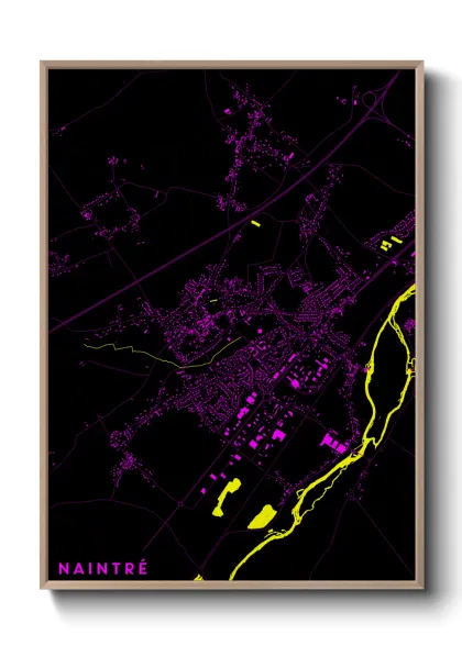 Une affiche de carte sur Naintré